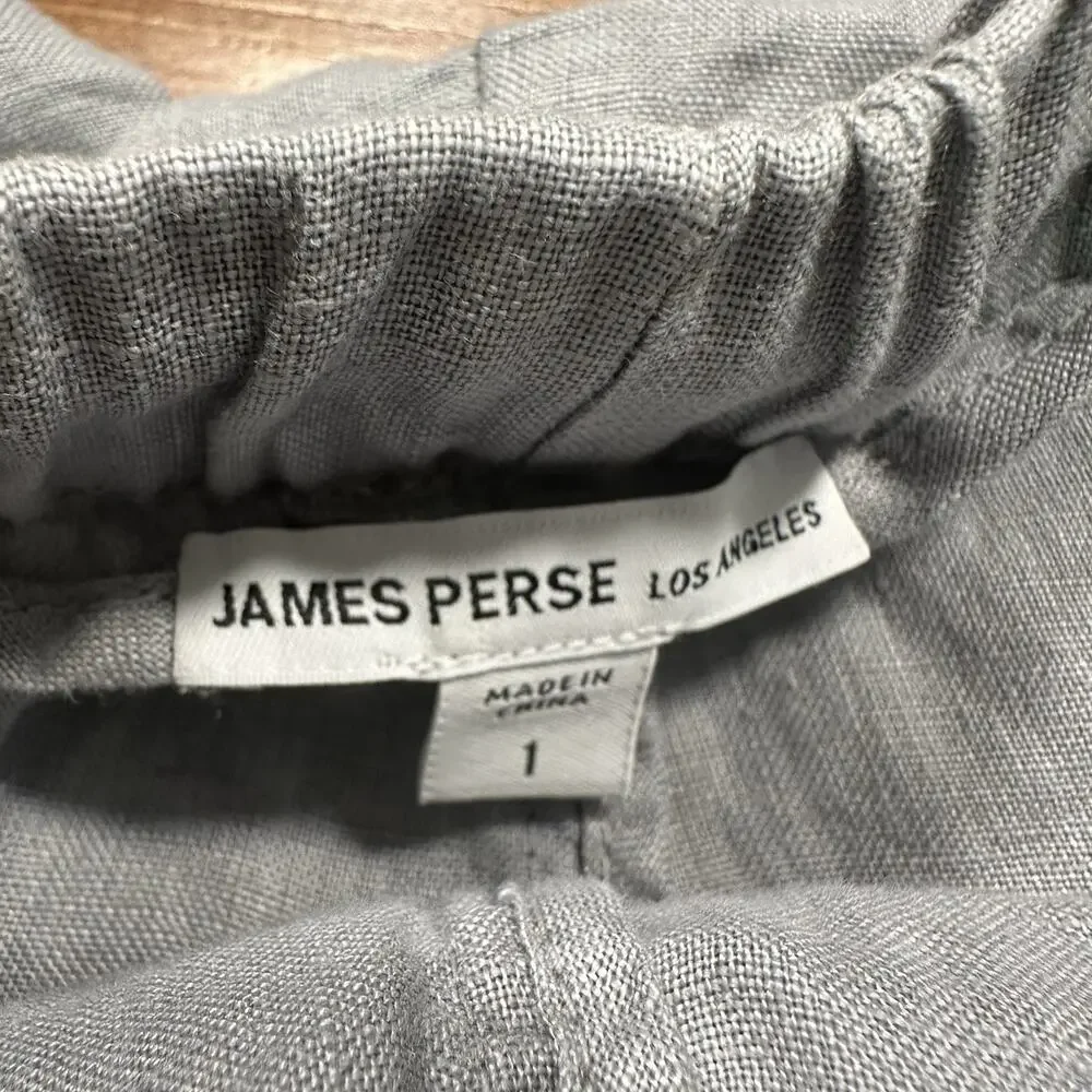 James Perse Wide Leg Pants Womens 1 S Gray Wide Leg Relaxed Fit Contemporary